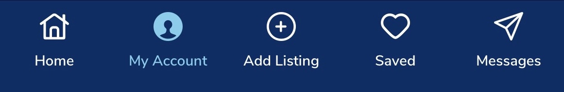 KSL Classifieds bottom navigation bar with My Account highlighted