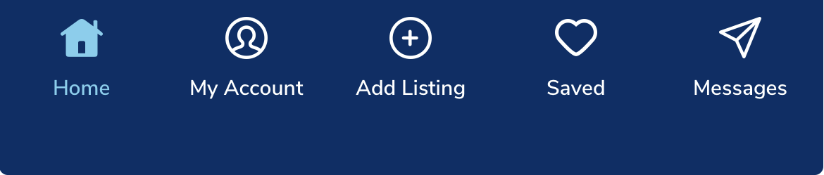 KSL Classifieds bottom navigation bar showing Add Listing