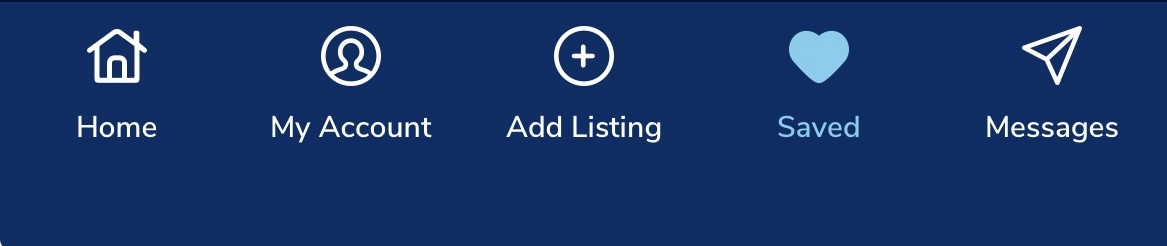 Saved option in the KSL Classifieds app bottom navigation bar