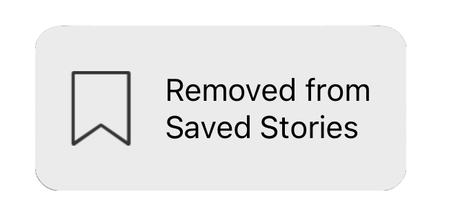 Removed from Saved Stories confirmation message in the KSL News app