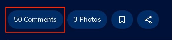 Comments button below a story's main photo in the KSL News Android app