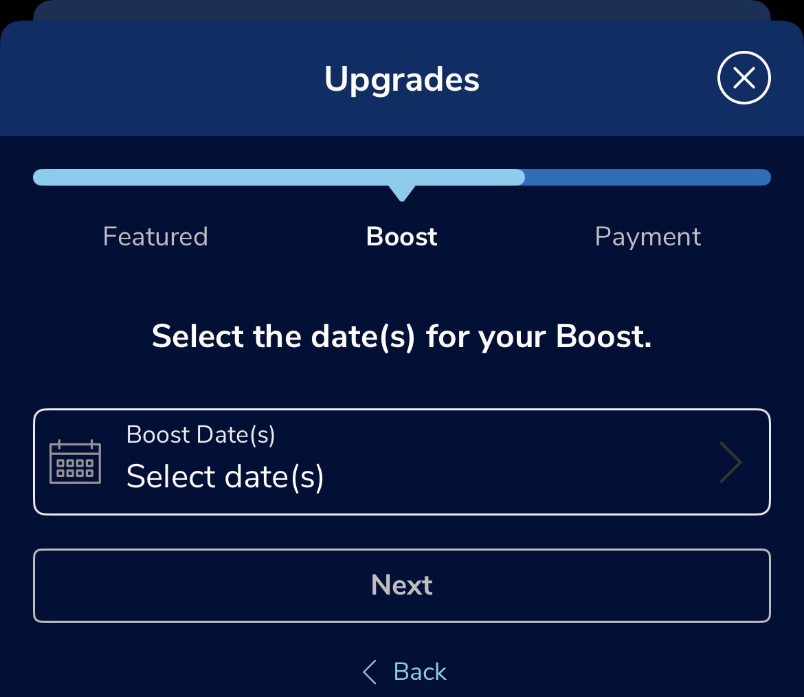 Boost upgrade options and calendar in the KSL Classifieds app